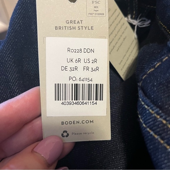 Boden Denim NWT Women’s High Rise Dark Wash Super Flare Jeans Size 2R - Picture 9 of 10